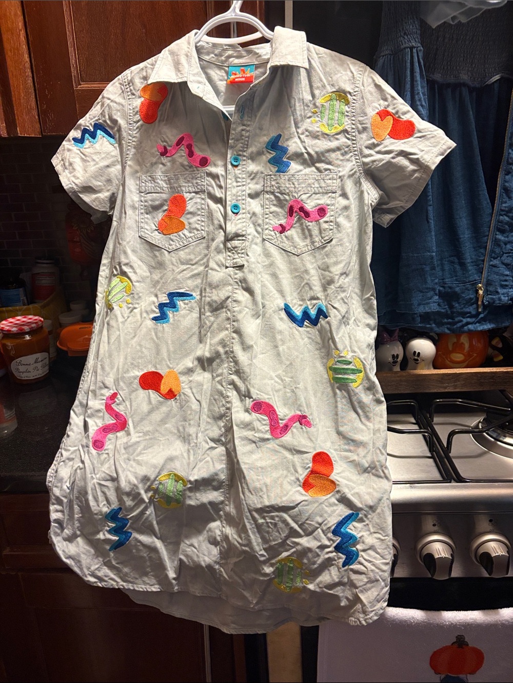 Mokuyobi embroidered shirt dress